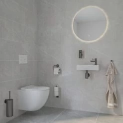 Marho Reserverolhouder Luxor Gun Metal -Badkamer Verkoop 123 9469