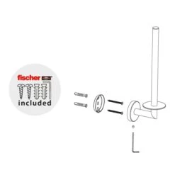 Marho Reserverolhouder Luxor Gun Metal -Badkamer Verkoop 123 9472