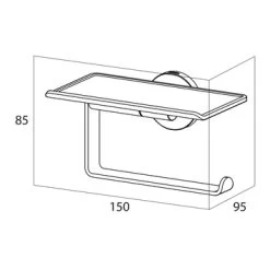 Tiger Toiletrolhouder Noon Met Planchet Zwart 8 Tiger Toiletrolhouder Noon Met Planchet Zwart -Badkamer Verkoop 123 9493