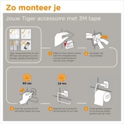 Tiger Colar Toiletrolhouder Zonder Klep Zwart -Badkamer Verkoop 123 9502