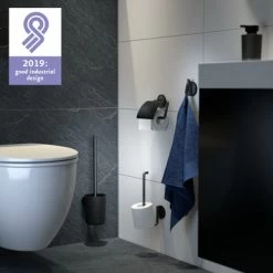 Tiger Tune Wc-borstelhouder Hangend Zwart -Badkamer Verkoop 123 9589