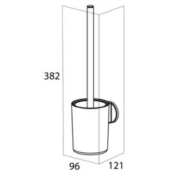 Tiger Tune Wc-borstelhouder Hangend Zwart -Badkamer Verkoop 123 9594