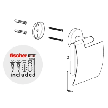 Marho Toiletrolhouder Luxor Met Klep Zwart 8 Marho Toiletrolhouder Luxor Met Klep Zwart - Afbeelding 6