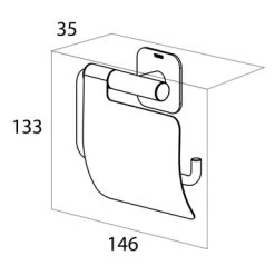 Tiger Toiletrolhouder Colar Met Klep Chroom -Badkamer Verkoop 123 9650