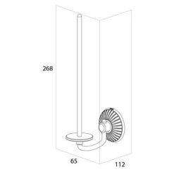 Tiger Reserverolhouder Ivy Chroom/wit Hangend 13 Tiger Reserverolhouder Ivy Chroom/wit Hangend -Badkamer Verkoop 123 9660