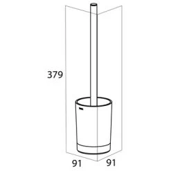 TIGER WC-BORSTELHOUDER TUNE VRIJSTAAND ZWART -Badkamer Verkoop 123 9679