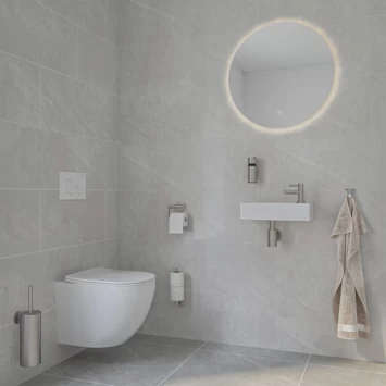 Marho Toiletborstelhouder Luxor Geborsteld Rvs 4 Marho Toiletborstelhouder Luxor Geborsteld Rvs - Afbeelding 2