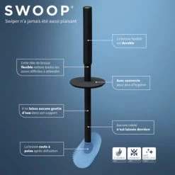 Tiger Toiletborstelhouder TESS Met Swoop Borstel Flexibel Blauw/zwart -Badkamer Verkoop 123 9716