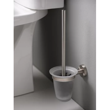 Haceka Toiletborstelhouder Kosmos Tec Hangend RVS Met Matglazen Pot 5 Haceka Toiletborstelhouder Kosmos Tec Hangend RVS Met Matglazen Pot - Afbeelding 3