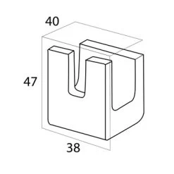 Tiger Haak Ontario Groot Chroom -Badkamer Verkoop 123 9827