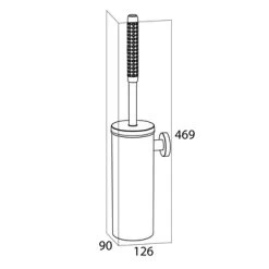 Tiger Toiletborstelhouder Boston Comfort & Safety Hangend Chroom -Badkamer Verkoop 123 9844